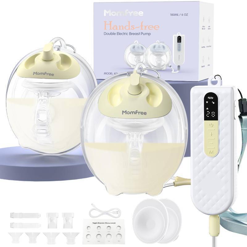 lot 12392 image: Breast Pump Hands Free K3 Updated, Wearable Breastfeeding Pump with Soft Double-Seal Flange, 1800mAh Long Battery Life & LED Display, 3 Modes & 9 Levels Electric Breast Pumps Portable,15-24mm(Only One Pump)