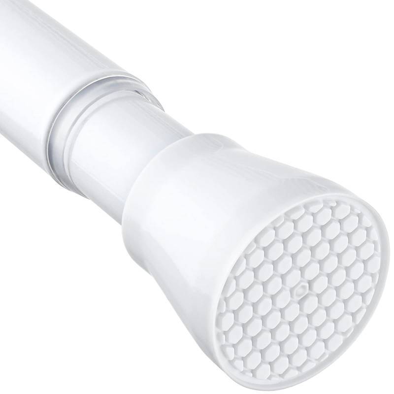 lot 16131 image: Tension Curtain Rod 30 to 64 Inch White Curtain Rod Adjustable Expandable Spring Tension Curtain Rod No Drilling 78 Spring Loaded Curtain Rods for Windows Bedroom Closet Doorway Door