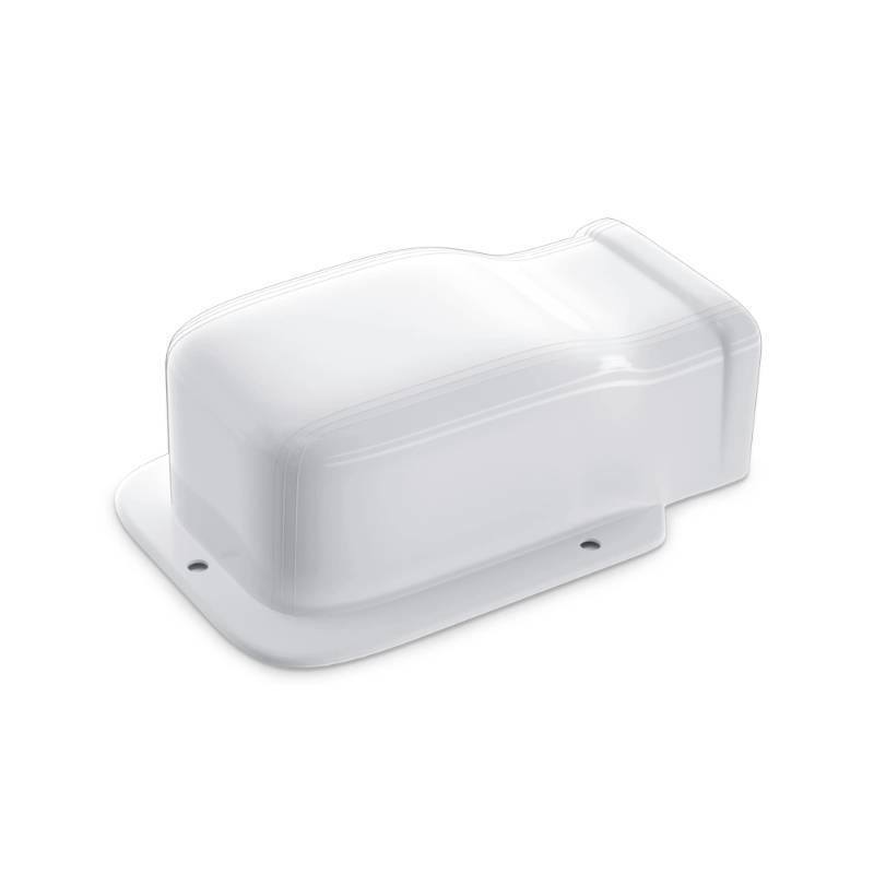 lot 16148 image: Plusluck 3 Entry Wall Cover Line Cover Set Parts PVC Accessory for Decorative for Ductless Mini Split, Central AC and Heat Pumps, White