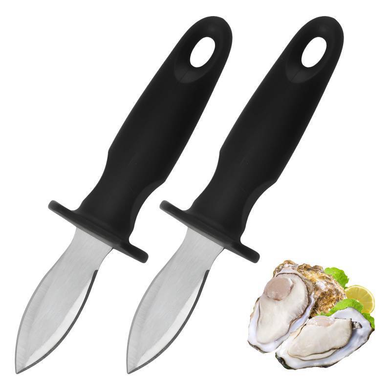 lot 16328 image: Oyster Knife Shucker Oyster Shucking Tool Perfect for Opening Clams, Mussels, Scallops, Shellfish Ideal for Home Kitchens, Raw Bars & Chefs��2 Pack��