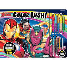 lot 20276 image: Marvel Avengers Color Rush Art Set - Color by Number