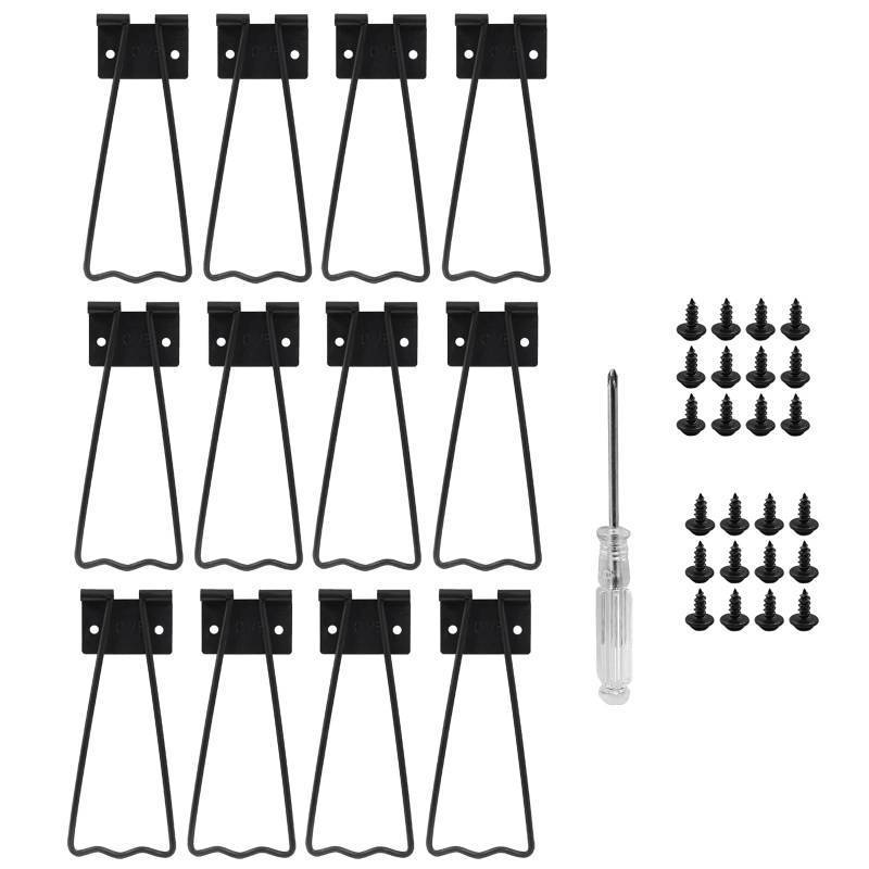 lot 2286 image: Murtenze 12 Pcs Easel Back, 4.33 Iron Picture Frame Easel Back - Reliable Photo Frame Stand with Screws & Screwsdriver for Crafts and Art Frames (Black)