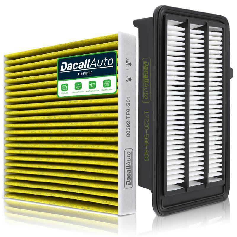 lot 4314 image: Dacall Engine & Cabin Air Filter Set for Honda Civic 1.5L Gas (2016-2021) NOT FOR 2.0L, Replace 80292-TF0-G01, 17220-5AA-A00