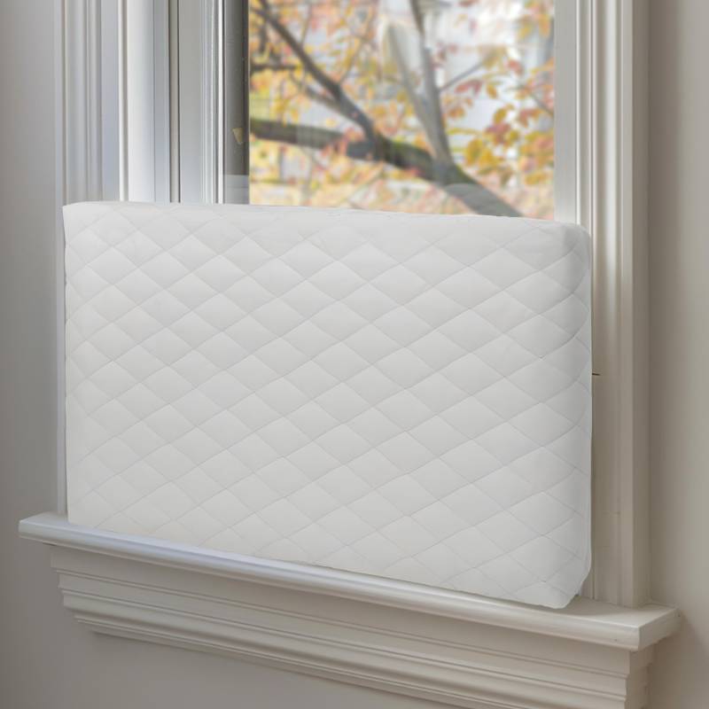 lot 4320 image: Toutgood Indoor AC Unit Cover, Double Insulation Air Conditioner Cover for Inside Units, Adjustable and High Elasticity (S 17x13x3.5)