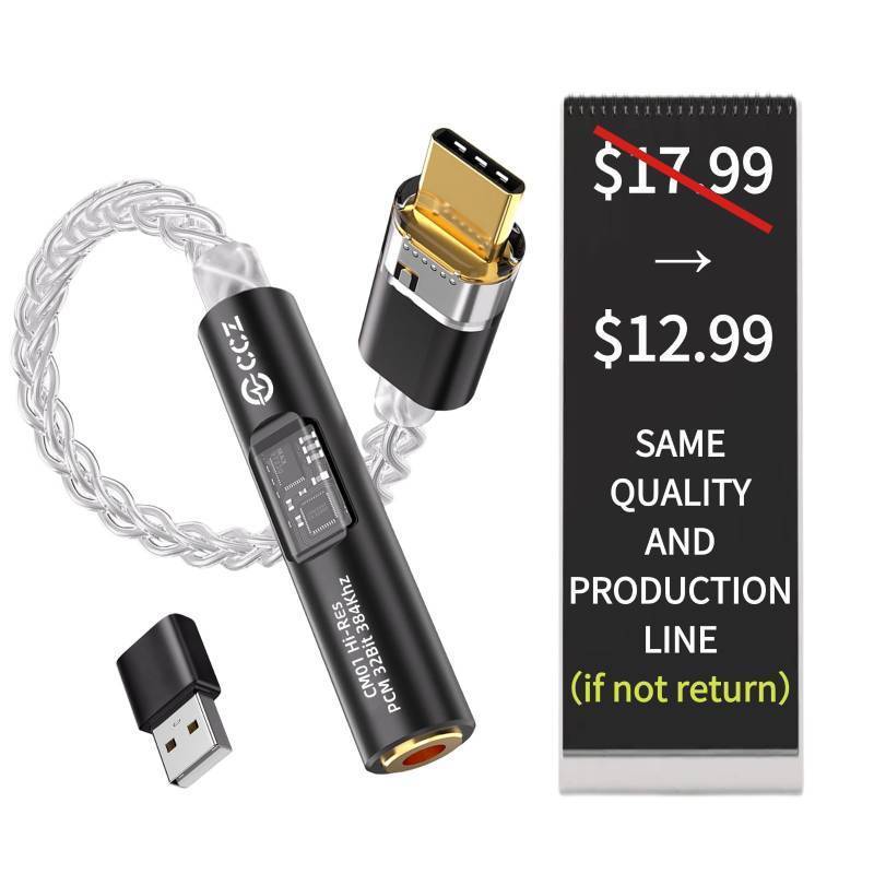 lot 6021 image: 2026 Latest USB C DAC Audio Adapter with Headphone Amplifier, USB C to 3.5mm Audio Adapter for Wired Headphones, Hi-Res Type C DAC Compatible with iPhone 15, Android, Laptop & Tablet (DAC black)