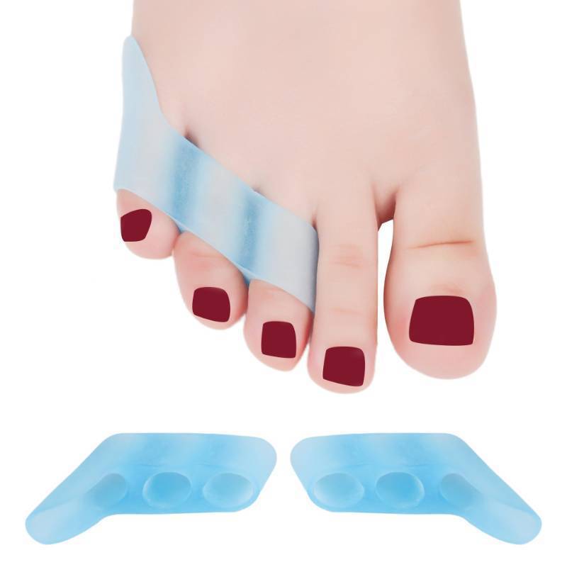 lot 6028 image: FOYOLO 6PCS Gel Pinky Toe Splint Tailors Bunion Corrector & Bunionette Pain Relief Little Toe Straightener Bunion Pads Corrector Pinky Toes,Overlapping Toe & Calluses,Blisters,Corns Protectors (Blue)