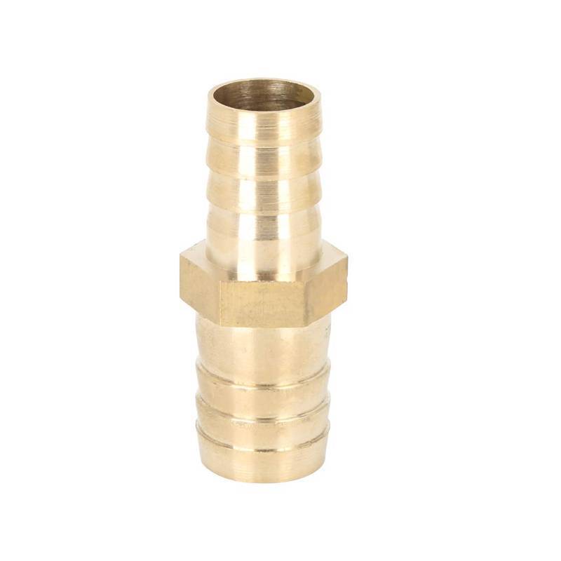 lot 6081 image: X AUTOHAUX 19mm to 16mm Brass Barb Hose Straight Connector Adaptor Reducer Splicer Fitting for Air Water Gas Oil