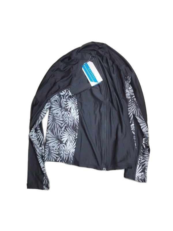 lot 6097 image: Actleis Black Palm Print Track Jacket size L