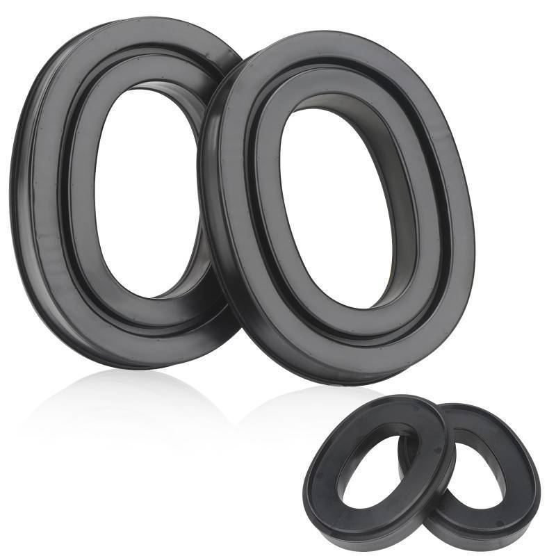 lot 6114 image: Upgraded Gel Ear Pads for 3M WorkTunes Hearing Protector (90541 90542), High Density Noise Reduction Replacement Gel Cups with Adapter Plates for Peltor Sport Tactical 300500 Headset, 1 Set-Black