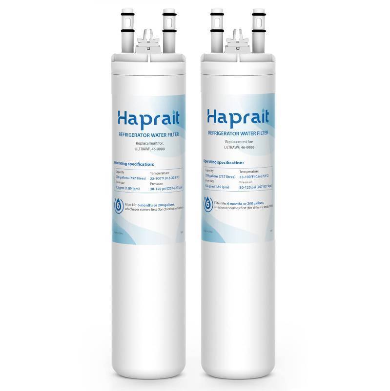 lot 11544 image: Haprait HP005 Replacement for Frigidaire ULTRAWF, Pure Source Ultra, Kenmore 9999, 469999, 46-9999, A0094E28261 Water and Ice, Height 11 inches, 2 Count