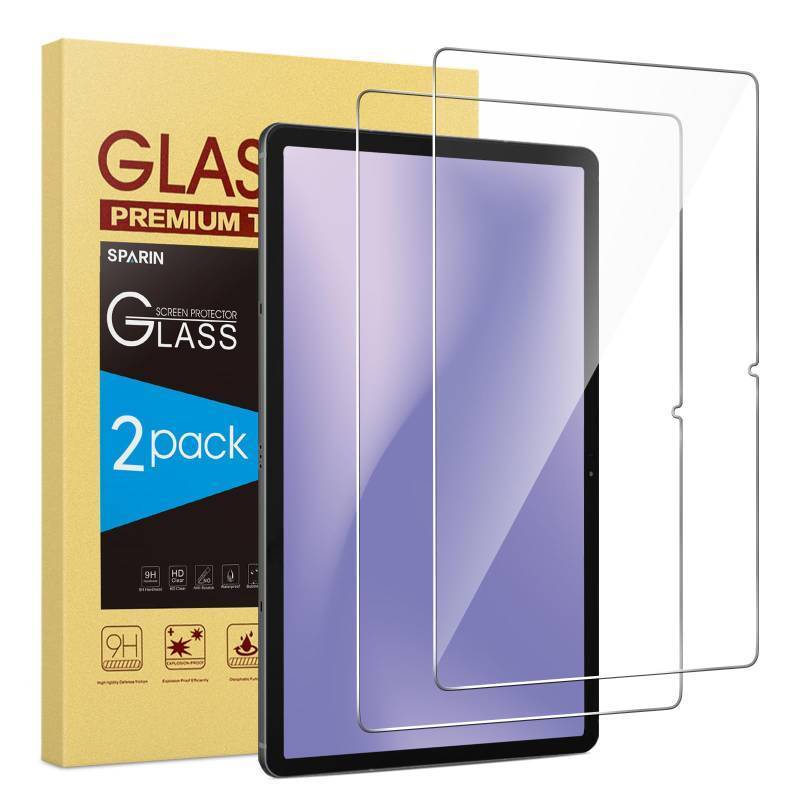lot 4104 image: SPARIN Screen Protector for Samsung Galaxy Tab S10 PlusS9 PlusS9 FE PlusS7 FE 5GS8 12.4 Inch, HD Tempered Glass for galaxy Tablet S10, Anti-Scratch, High Response -2 Pack