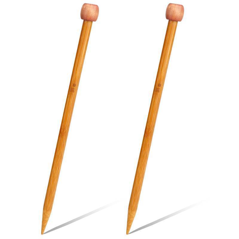 lot 6368 image: 10 mm Bamboo Knitting Needle Straight Single Pointed 10 Inch Long Wooden Knitting Needles Wooden Sweater Thick Knitting Needles for Beginners, Sock, Scarf, Handmade DIY Knitting & Crochet Supplies