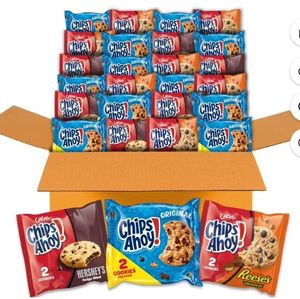 CHIPS AHOY! Cookie Variety Pack, 3 Flavors, 50 Snack Packs (2 Cookies Per Pack)