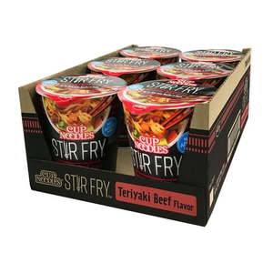 6 Pack Cup Noodles Stir Fry Teriyaki Beef