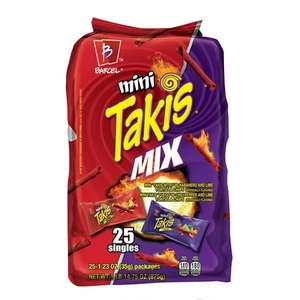 lot 4008 image: TAKIS Rolled Mini Fuego and Nitro Tortilla Chips Bag of 25 count
