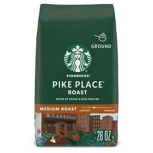 lot 4017 image: Starbucks Pike Place Roast  Ground Coffee  Medium Roast Hot or Iced Coffee  28 oz