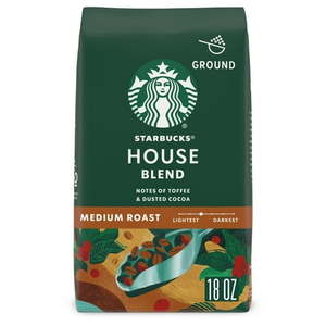 lot 4023 image: Starbucks House Blend  Ground Coffee  Medium Roast Hot or Iced Coffee  18 oz