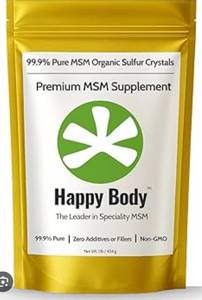 lot 4044 image: Happy Body MSM Organic Sulfur Crystals 1lb