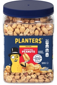 lot 4054 image: Planters Salted Cocktail Peanuts - 2 lb Container