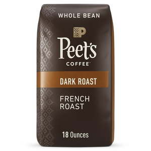 lot 4056 image: Peet s Coffee French Roast Premium Dark Roast Whole Bean Coffee  Arabica  18 oz