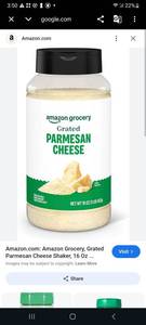 lot 4058 image: Amazon Grocery Grated Parmesan Cheese 16 Oz