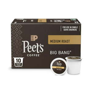 lot 4091 image: Peet s Coffee Big Bang Premium Medium Roast Single Serve Coffee Pods  10 Count