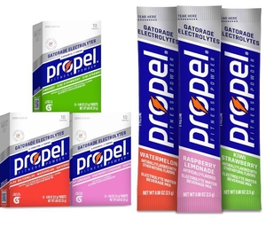 lot 4097 image: Propel Electrolyte Powder Drink Mix Variety Pack 3 Boxes of 10
