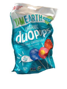 lot 4122 image: YumEarth 10.6 oz Organic Duo Pops Fruit Chew Centered Lollipop