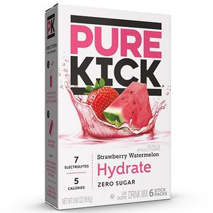 lot 4123 image: 2 pack Pure Kick Hydration Drink Sticks - 0.11 oz x 6 pack
