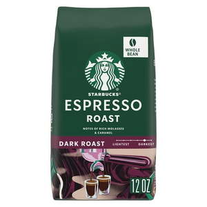 lot 4147 image: Starbucks Espresso Roast  Dark Roast Whole Bean Coffee  100% Arabica  12 oz