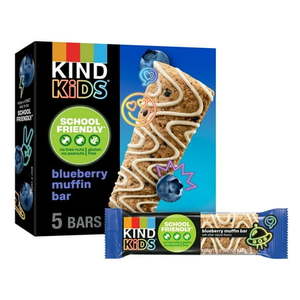lot 4190 image: KIND Kids Blueberry Muffin Bar with Other Natural Flavors  Tree Nut Free  Peanut Free  6.2 oz Box (5 Bars)