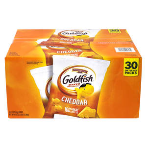 lot 4200 image: Pepperidge Farm Goldfish Cheddar Crackers  1.5 oz. Snack Packs  30-count Multi-pack Box