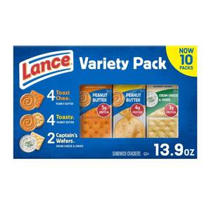 lot 4216 image: Lance Variety Pack Sandwich Crackers - 13.9oz BEST BY JAN 2026