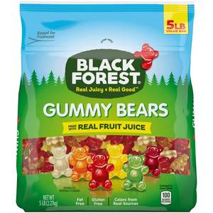lot 4238 image: Black Forest Gummy Bears Candy, 5-Pound Bulk Bag (NO VISIBLE EXP DATE)
