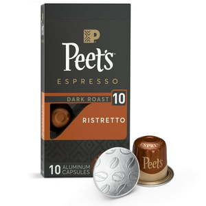 lot 4283 image: Peet s Coffee Ristretto Premium Dark Roast Intensity 10 Espresso Coffee Pods  10 Count