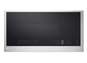 lot 10 image: LG Smart 1.7 cu. ft. Over the Range Convection Microwave Oven with Air Fry in PrintProof Stainless Steel - Retail $899