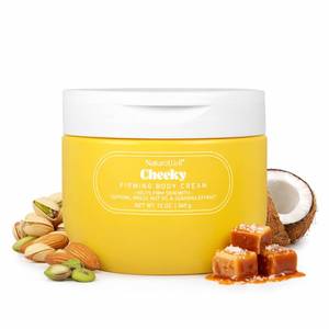 lot 104 image: NATURE WELL Cheeky Firming & Moisturizing Body Cream, Lightweight & Quick-Absorbing Formula to Help Visibly Firm & Smooth Skin, Scented with Pistachio, Almond, Coconut, & Salted Caramel,12 Oz - Retail $11