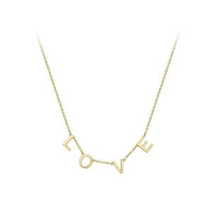 lot 121 image: Womens 14K Gold Dipped  L.O.V.E. Adjustable Necklace 16  3 Extension - Retail $20
