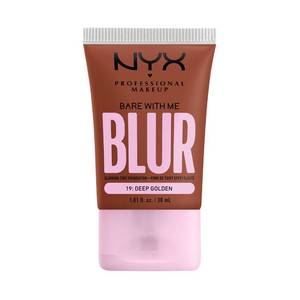 lot 141 image: NYX PROFESSIONAL MAKEUP Bare With Me Blur Skin Tint Foundation Make Up with Matcha, Glycerin & Niacinamide - Deep Golden - Retail $10