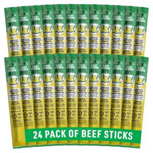 Lorissa's Kitchen Heat Seeker Jalapeno Beef Sticks - (Pack of 24) 1 oz Meat Sticks - Ready to Eat Protein Snacks - Free from Top 9 Allergens - Made with Grass-Fed & Finished Beef - Zero Sugar