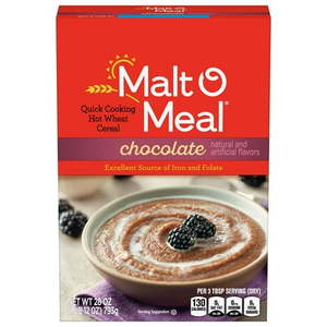 lot 1325 image: Malt O Meal HOT WHEAT CEREAL, CHOCOLATE 1LB 12OZ