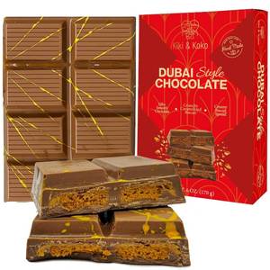Dubai Style Chocolate Reinterpreted: Belgian Milk Chocolate 6 oz with Caramelized Biscuit Cream &amp; Crispy Kadayif&nbsp; Premium Handmade
