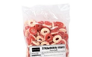 lot 1459 image: Kervan Gummy Cherry Rings 5 LB Bulk Bag