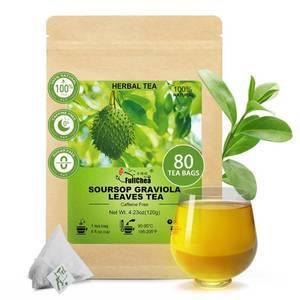 lot 1492 image: FullChea - Soursop Leaves Tea Bags, 80 Counts - Premium Hojas De Guanabana Tea - Non-GMO - Caffeine-free - Improve Digestion, Support Skin & Sleep