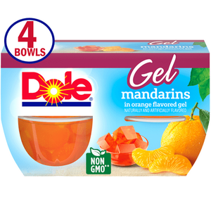 lot 1504 image: Pack of 4 Dole Mandarin Oranges in Orange Flavored Gel