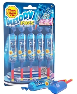 lot 1509 image: Chupa Chups Melody Pops Blue Raspberry Whistle Lollipops
