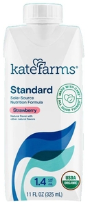 lot 1564 image: Pack of 4 Kate Farms Standard 1.4 Strawberry Nutrition Formula 11 oz