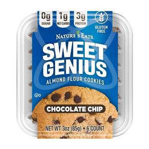 lot 1594 image: Sweet Genius Almond Flour Cookies Chocolate Chip 6 count