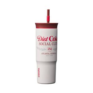 lot 1605 image: Owala 24oz Special Edition Stainless Steel Straw Tumbler - Diet Coke Social Club
