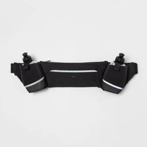 lot 1618 image: Hydration Running Belt - All In Motion 2-Bottle Holders, Zip Closure